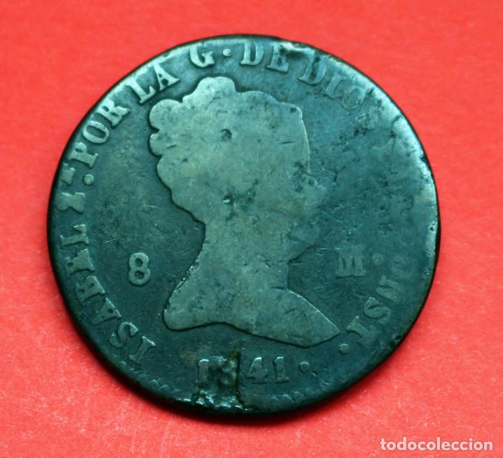Monedas de Espa&ntilde;a: 8 MARAVEDIS 1841 ISABEL II SEGOVIA - Foto 1