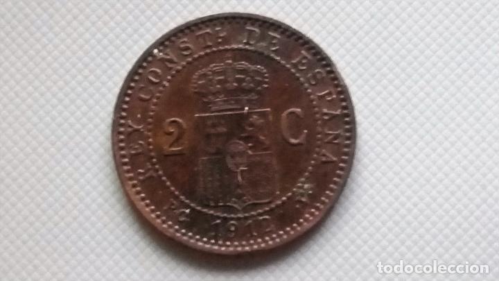Monedas de Espa&ntilde;a: MONEDA 2 CENTIMOS ALFONSO XIII, A&Ntilde;O 1912 - Foto 2