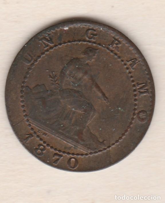 Monedas de Espa&ntilde;a: GOBIERNO PROVISIONAL- 1 CENTIMO- 1870-SC - Foto 1