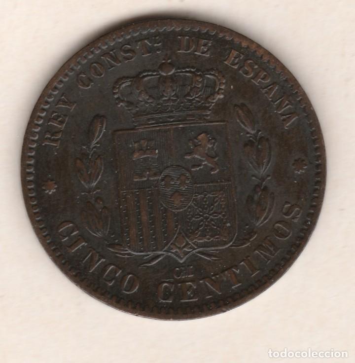 Monedas de Espa&ntilde;a: ALFONSO XII- 5 CENTIMOS- 1878-SC- - Foto 2