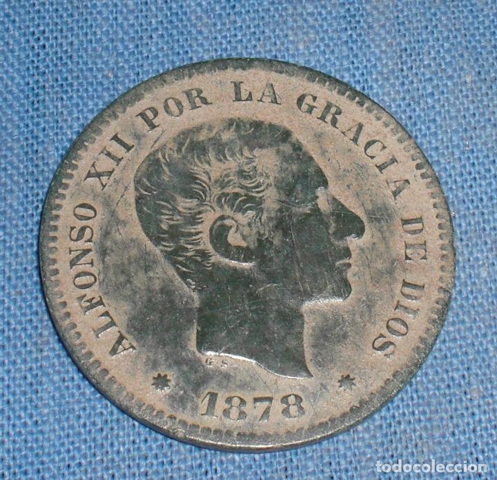Monedas de Espa&ntilde;a: Bonitos Cinco centimos 1878 Alfonso XII - Foto 1