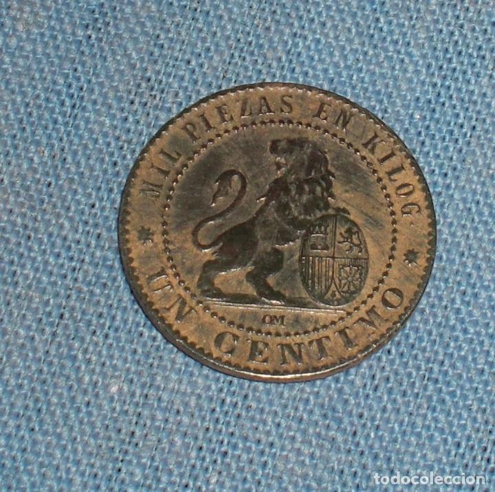 Monedas de Espa&ntilde;a: Bonita Moneda un centimo gorbierno provisional 1870 - Foto 1