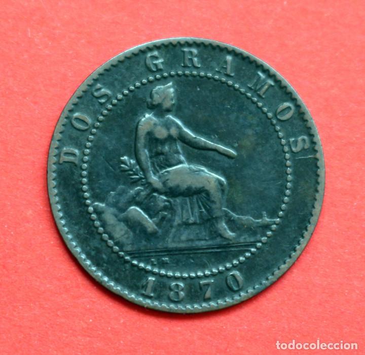 Monedas de Espa&ntilde;a: 2 CENTIMOS 1870 GOBIERNO PROVISIONAL PRIMERA REPUBLICA - Foto 1