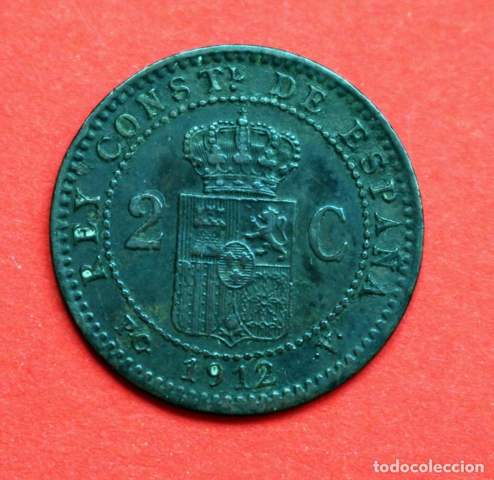 Monedas de Espa&ntilde;a: 2 CENTIMOS 1912 (12*) ALFONSO XIII. - Foto 2