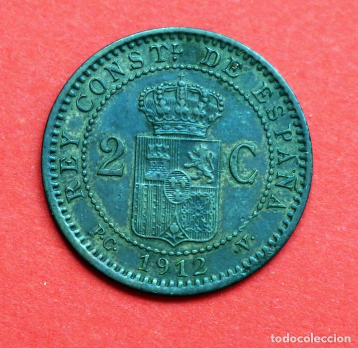 Monedas de Espa&ntilde;a: 2 CENTIMOS 1912 (12*) ALFONSO XIII. - Foto 2