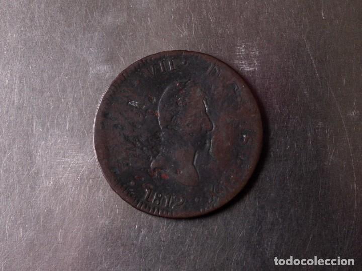 Monedas de Espa&ntilde;a: MONEDA DE COBRE DE FERNANDO VII 1812 - Foto 1