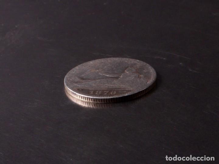 Monedas de Espa&ntilde;a: 2 PTAS MONEDA DE PLATA GOBIERNO PROVISIONAL 1870 - Foto 2