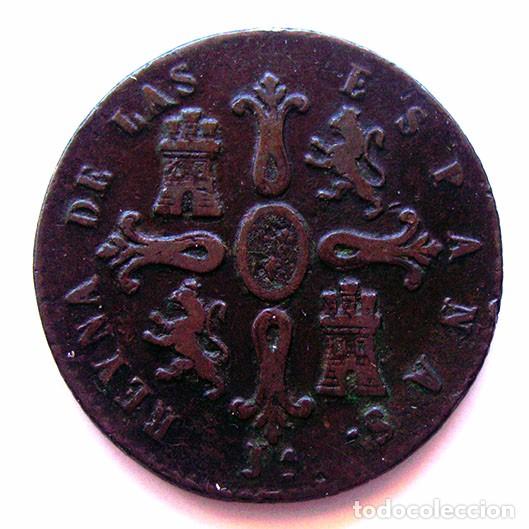 Monedas de Espa&ntilde;a: ISABEL II . 8 MARAVEDIS 1850 JUBIA - Foto 2
