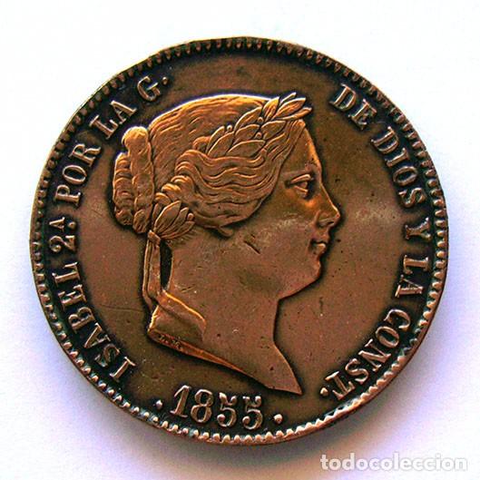 Monedas de Espa&ntilde;a: ISABEL II . 25 CENTIMOS DE REAL . 1855 - Foto 1