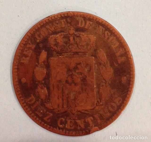 Monedas de Espa&ntilde;a: MONEDA DE ALFONSO XII DE DIEZ CENTIMOS 1879 - Foto 2
