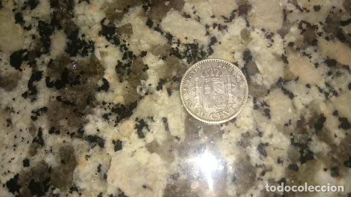 Monedas de Espa&ntilde;a: MONEDA DE PLATA ALFONSO XIII 50 CENT .1910 - Foto 2