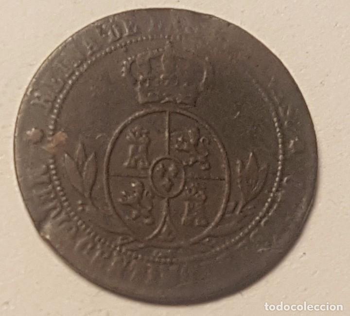 Monedas de Espa&ntilde;a: MEDIO CENTIMO DE ESCUDO ISABEL II - Foto 2