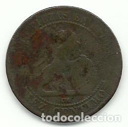 Monedas de Espa&ntilde;a: GOBIERNO PROVISIONAL - 10 CENTIMOS 1870 - Foto 2
