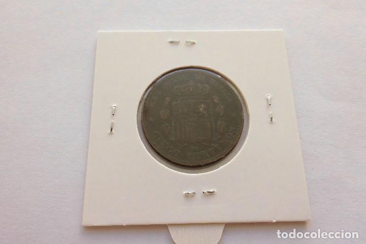 Monedas de Espa&ntilde;a: 5 centimos 1877 MBC- Alfonso XII - Foto 2