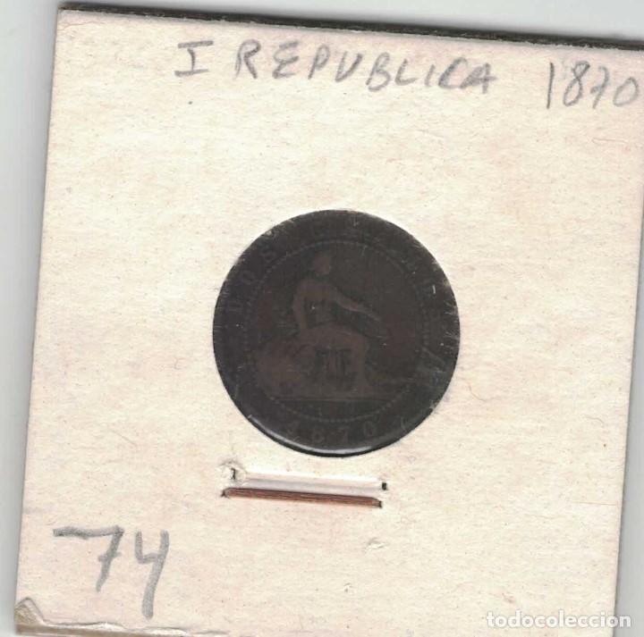 Monedas de Espa&ntilde;a: 2 centimos 1870 Gobierno Provisional M74 - Foto 1