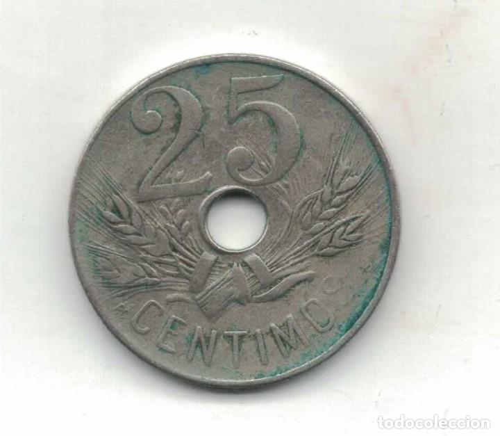 Monedas de Espa&ntilde;a: Anfonso XIII 25 centimos 1927 M33 - Foto 2