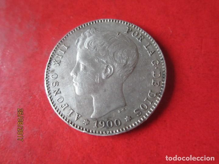 Monedas de Espa&ntilde;a: Alfonso XIII. 1 pta de plata. 1900. SMV - Foto 1