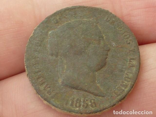 Monedas de Espa&ntilde;a: MONEDA DE 25 centimos de Real de Isabel II DE 1858 CECA DE SEGOVIA, cuartillo - Foto 1