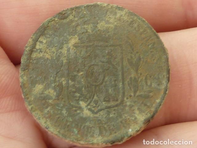 Monedas de Espa&ntilde;a: MONEDA DE 25 centimos de Real de Isabel II DE 1858 CECA DE SEGOVIA, cuartillo - Foto 2