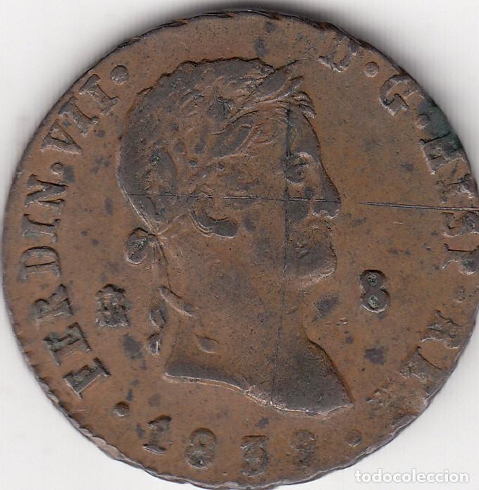 Monedas de Espa&ntilde;a: FERNANDO VII: 8 MARAVEDIS 1832 SEGOVIA - Foto 1