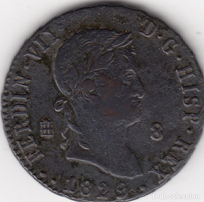 Monedas de Espa&ntilde;a: FERNANDO VII: 8 MARAVEDIS 1829/7 SEGOVIA - Foto 1