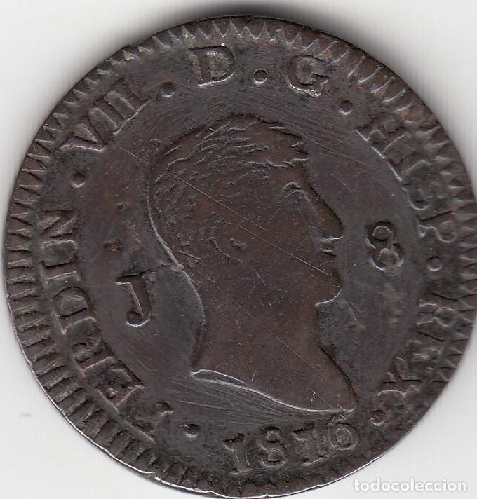 Monedas de Espa&ntilde;a: FERNANDO VII: 8 MARAVEDIS 1816 JUBIA - Foto 1