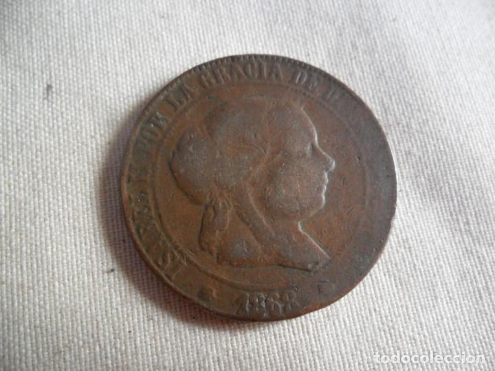 Monedas de Espa&ntilde;a: MONEDA ISABEL II EN COBRE 1868 - Foto 3