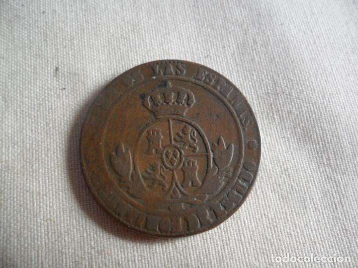 Monedas de Espa&ntilde;a: MONEDA ISABEL II EN COBRE 1868 - Foto 4
