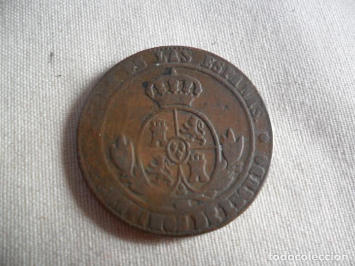 Monedas de Espa&ntilde;a: MONEDA ISABEL II EN COBRE 1868 - Foto 5