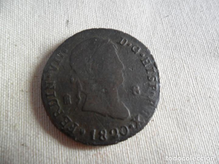 Monedas de Espa&ntilde;a: MONEDA MARAVED&Iacute; EN COBRE FERDIN VII 1820 - Foto 1