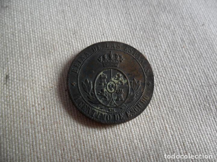 Monedas de Espa&ntilde;a: MONEDA DE COBRE ISABEL II 1868 1 C&Eacute;NTIMO DE ESCUDO - Foto 3