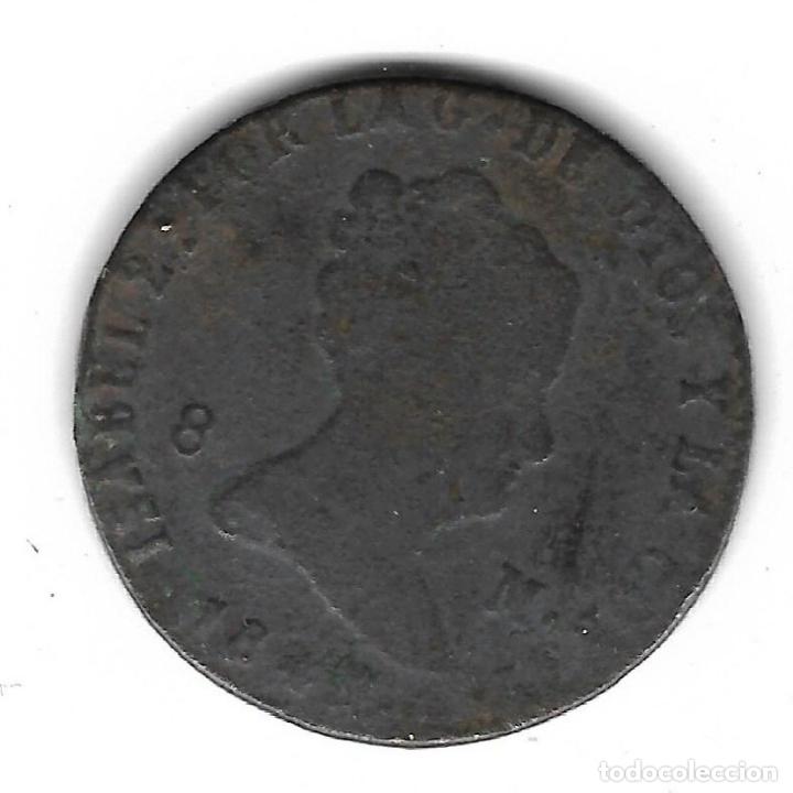 Monedas de Espa&ntilde;a: MONEDA. ISABEL II. 8 MARAVEDIS. 1843. SEGOVIA - Foto 1
