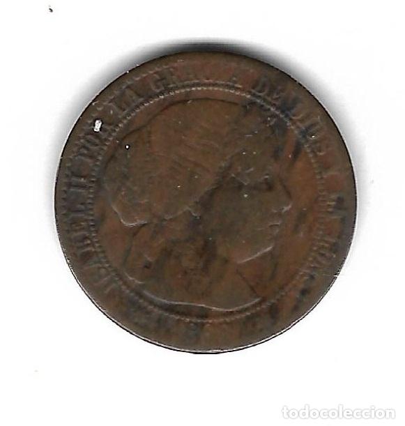 Monedas de Espa&ntilde;a: MONEDA. ISABEL II. 1 CENTIMO DE ESCUDO. 1868. SEVILLA - Foto 1