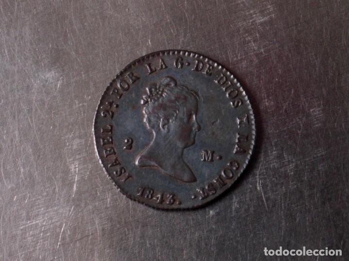 Monedas de Espa&ntilde;a: MONEDA DE COBRE ISABEL II 1843, 2 MARAVEDIS - Foto 1
