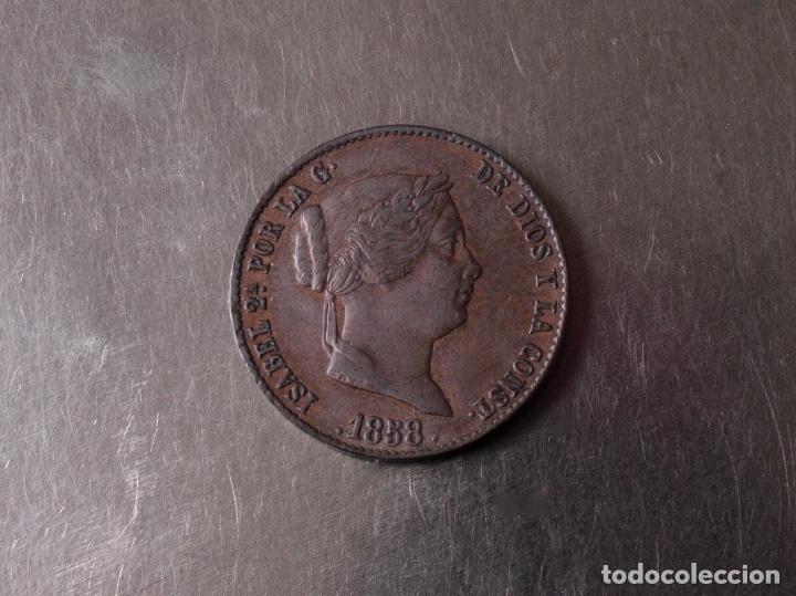 Monedas de Espa&ntilde;a: MONEDA DE COBRE ISABEL II 1858, 25 C&Eacute;NTIMOS DE REAL - Foto 1