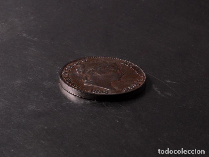 Monedas de Espa&ntilde;a: MONEDA DE COBRE ISABEL II 1858, 25 C&Eacute;NTIMOS DE REAL - Foto 2