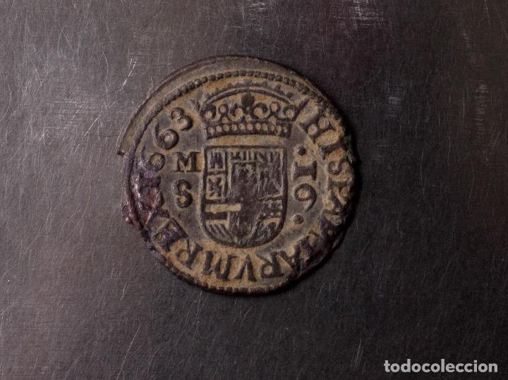 Monedas de Espa&ntilde;a: MONEDA DE FELIPE IV 1663 16 MARAVED&Iacute;S - Foto 3