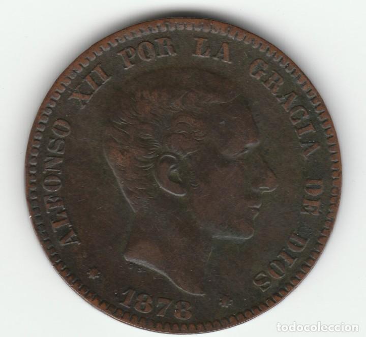 Monedas de Espa&ntilde;a: ALFONSO XII- 10 CENTIMOS- 1878 - Foto 1