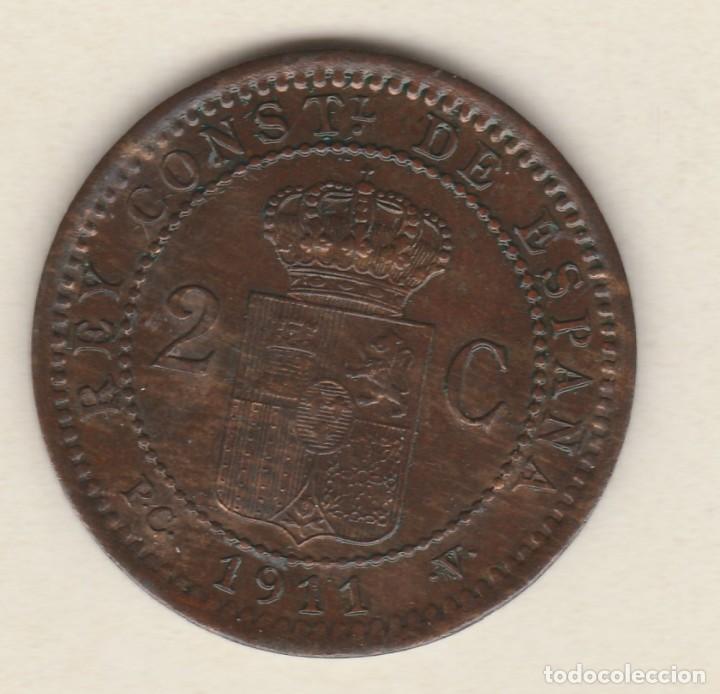Monedas de Espa&ntilde;a: ALFONSO XIII- 2 CENTIMOS- 1911*11- PCV- SC- - Foto 2