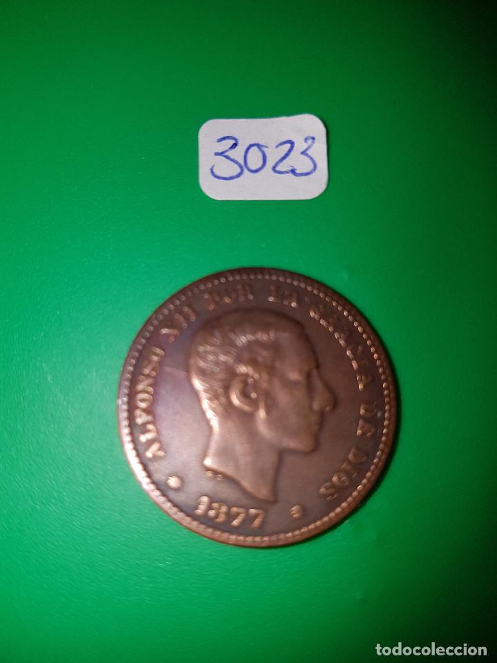 Monedas de Espa&ntilde;a: BONITOS CINCO CENTIMOS DE ALFONSO XII. 1877 - Foto 1