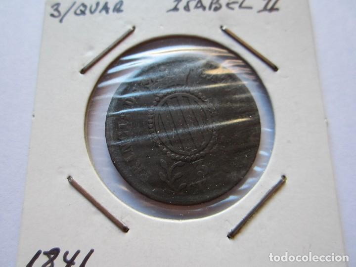 Monedas de Espa&ntilde;a: moneda de 3/4 de Isabel II 1841 Catalu&ntilde;a MBC - Foto 1