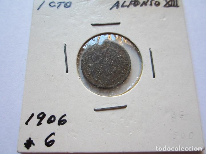 Monedas de Espa&ntilde;a: moneda de 1 c&eacute;ntimo de 1906*06 de Alfonso XIII - Foto 1