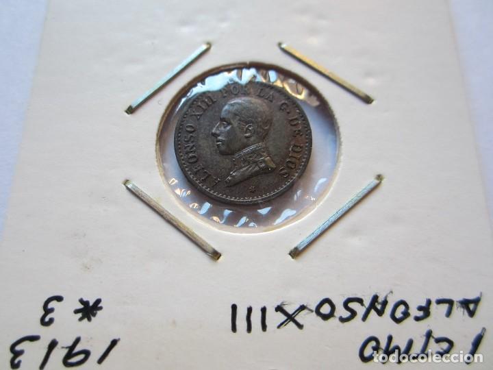 Monedas de Espa&ntilde;a: moneda de 1 c&eacute;ntimo de 1913*3 de Afonso XIII SC- - Foto 1