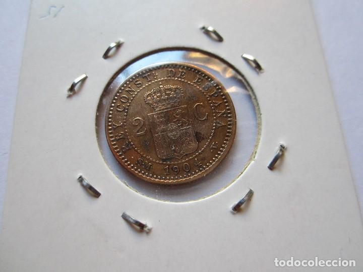 Monedas de Espa&ntilde;a: moneda de 2 c&eacute;ntimos de 1904*04 Alfonso XIII - Foto 2