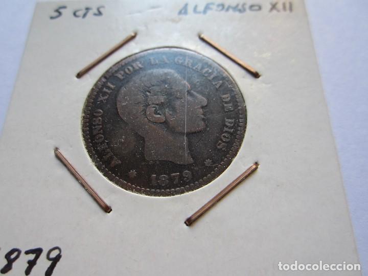 Monedas de Espa&ntilde;a: moneda de 5 c&eacute;ntimos de Alfonso XII 1879 MBC - Foto 1