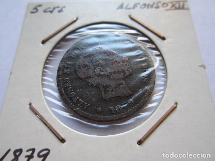 Monedas de Espa&ntilde;a: moneda de 5 c&eacute;ntimos de Alfonso XII 1879 MBC+ - Foto 1