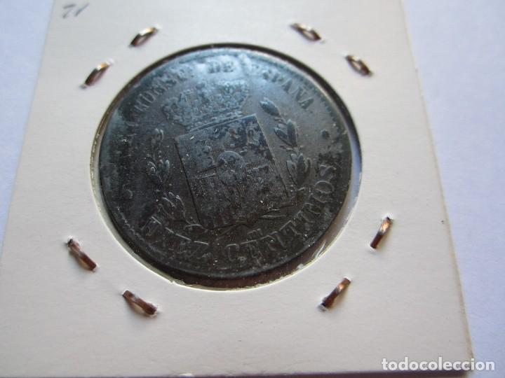 Monedas de Espa&ntilde;a: moneda de 10 c&eacute;ntimos de Alfonso XII 1878 MBC - Foto 2