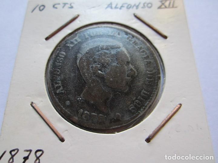 Monedas de Espa&ntilde;a: moneda de 10 c&eacute;ntimos de Alfonso XII 1878 MBC - Foto 1