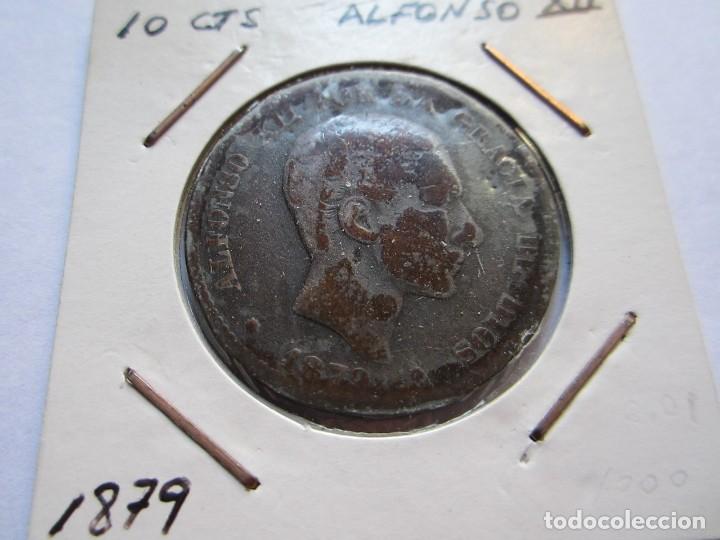 Monedas de Espa&ntilde;a: moneda de 10 c&eacute;ntimos de Alfonso XII 1879 MBC - Foto 1