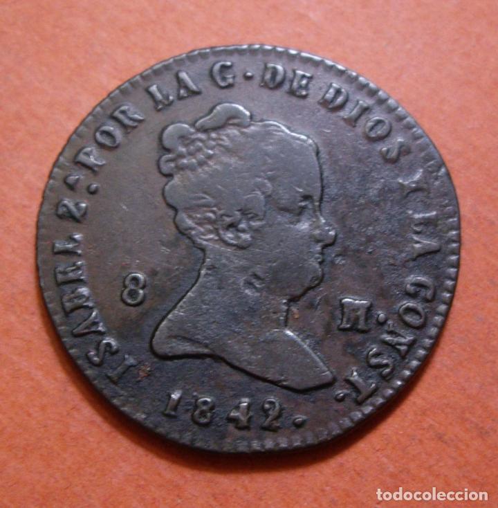 Monedas de Espa&ntilde;a: ISABEL II - 8 MARAVEDIS 1842 SEGOVIA - Foto 1